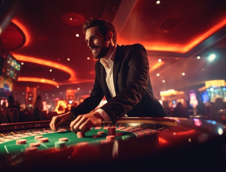 Dashboard rokokslot login menampilkan navigasi antara Mesin Arcade, sportsbook Liga 1, dan live dealer blackjack